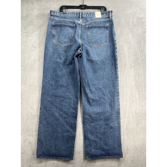 Agolde FUSION JEAN IN AMBITION Size 32 Low Rise Loose Straight Extended Hem - Picture 5 of 12